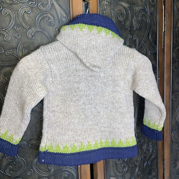 World Of Wool Toddler Knit Sweater / Jacket Size M 100% Wool - Picture 4 of 4